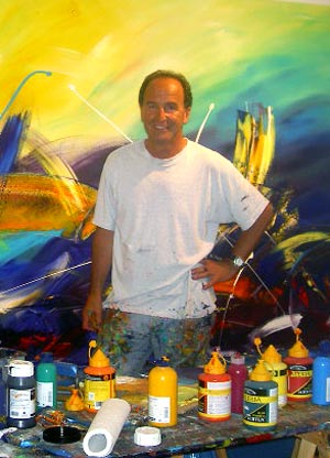 Peter Reichle in seinem Atelier